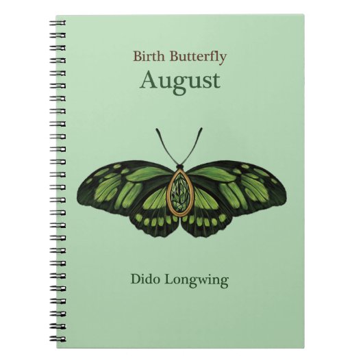 Carnet Papillon Gemstone (août) - Dido Longwing (Devant)