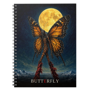 Carnet Papillon gothique surréaliste aux pattes lumineuse