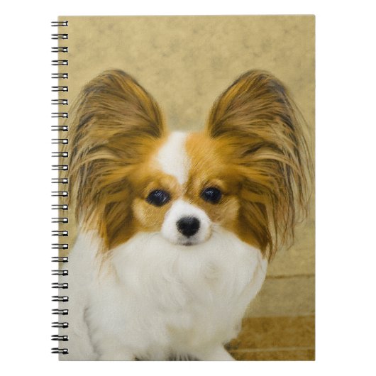 Carnet Papillon (Hound Tri) Peinture - Art Chien original (Devant)
