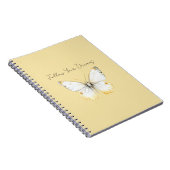 Carnet Papillon jaune blanc (Côté Droit)