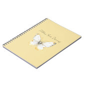 Carnet Papillon jaune blanc (Côté gauche)