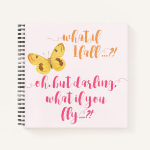 Carnet Papillon jaune - Et si je tombe ? Inspiration