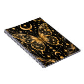 Carnet Papillon Lune & Étoiles en Or Céleste (Côté Droit)