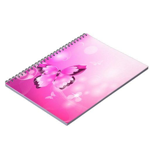 Carnet Papillon magenta (Côté gauche)