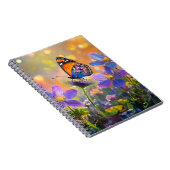 Carnet Papillon minuscule sur les Fleurs sauvages au leve (Côté Droit)