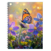 Carnet Papillon minuscule sur les Fleurs sauvages au leve (Devant)