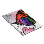 Carnet Papillon Monarque Arc-en-Ciel Original Fantastique (Côté Droit)