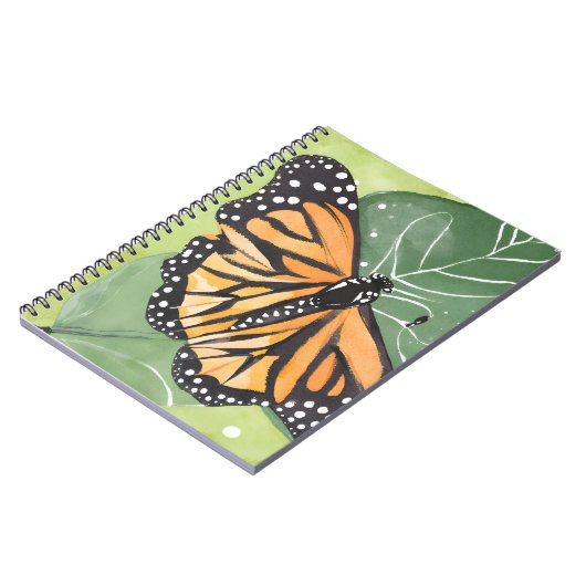 Carnet Papillon monarque | Belle aquarelle (Côté gauche)