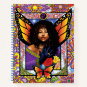 Carnet Papillon monarque Fée Purple Floral (Devant)