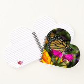 Carnet Papillon Monarque sur Fleur Marigold Rose (Intérieur)