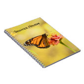 Carnet Papillon Monarque sur Zinnia (Côté Droit)