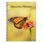 Carnet Papillon Monarque sur Zinnia (Devant)
