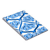 Carnet Papillon Moth Blue Aquarelle Semble Blanc Joli (Côté Droit)