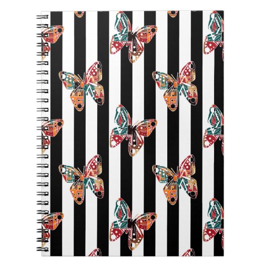 Carnet Papillon multicolore (Devant)