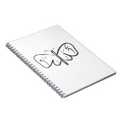 Carnet papillon noir et blanc (Côté Droit)