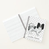 Carnet Papillon Noir Et Blanc Chien Mignon Avec Texte Per (Intérieur)