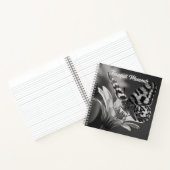 Carnet Papillon noir et blanc Personnalisé (Intérieur)