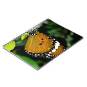 Carnet Papillon orange, noir et blanc sur feuille (Côté gauche)
