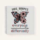 Carnet Papillon Pathologiste du langage vocal personnalis (Devant)