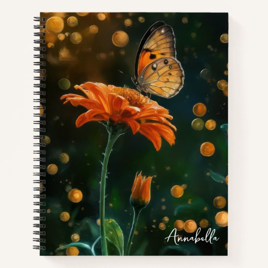 Carnet Papillon Peint Monogramme (Devant)