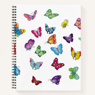 Carnet papillon personnalisé Bloc-notes spiral de 8,5 po