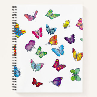 Carnet papillon personnalisé Bloc-notes spiral de 8,5 po 