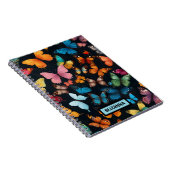 Carnet Papillon Personnalisé Coloré Mignon  (Côté Droit)