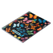 Carnet Papillon Personnalisé Coloré Mignon  (Côté gauche)