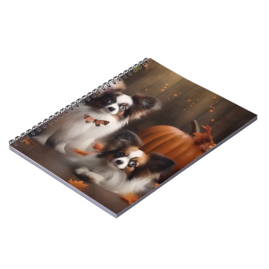 Carnet Papillon Puppy Automne Citrouille de plaisir (Côté gauche)