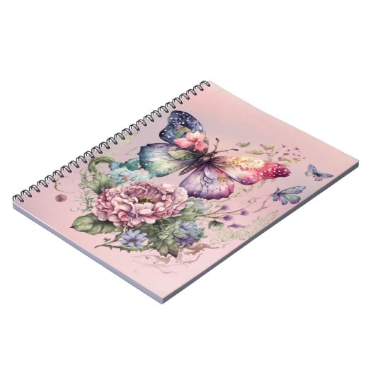 Carnet Papillon rose (Côté gauche)