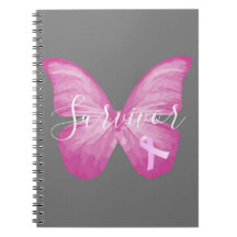 Papillon rose Cancer du sein Survivant