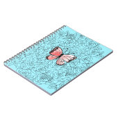 Carnet Papillon Rose Et Art Rose - (Côté gauche)