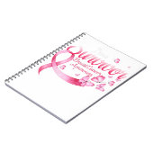 Carnet Papillon rose Je suis un survivant Cancer du sein (Côté gauche)