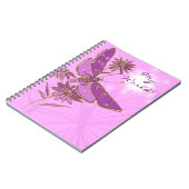 Carnet papillon rose violet (Côté gauche)