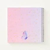 Carnet Papillon rose violet Tous les âges Anniversaire Li (Dos)
