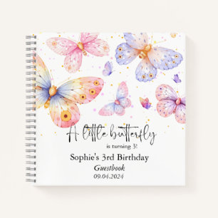 Carnet Papillon rose violet Tous les âges Anniversaire Li