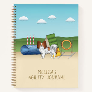 Carnet Papillon Rouge Et Blanc Avec Équipement D'Agilité