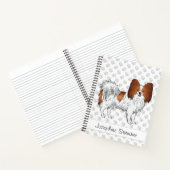 Carnet Papillon Rouge Et Blanc Cut Chien Avec Texte Perso (Intérieur)