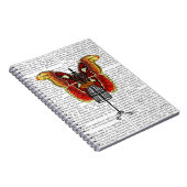 Carnet Papillon rouge et jaune de mannequin (Côté Droit)