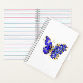 Carnet Papillon saphir à fleurs (À l'intérieur)