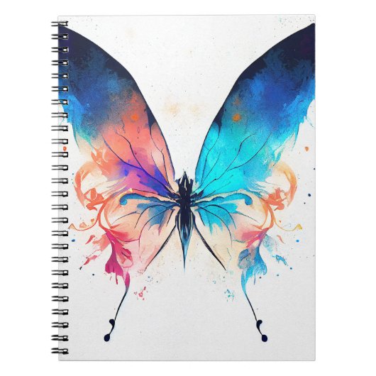 Carnet Papillon Sauvage Nature Animal Couleur Art Peintur (Devant)