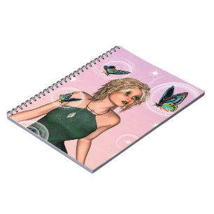 Carnet Papillon scintillant Fée Fantaisie Art