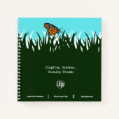 Carnet Papillon Silhouette de pelouse Promotion (Devant)