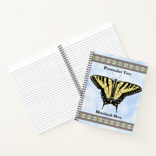 Carnet Papillon Swallowtail Jaune du Sud-Ouest Personnali
