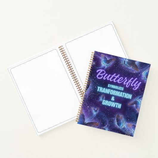 Carnet Papillon symbolise la transformation, la croissanc (Intérieur)