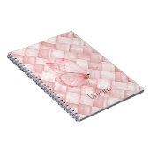 Carnet Papillon Tissage Panier Rose (Côté Droit)