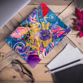 Carnet Papillon Tourbillon Monogramme Liquide Abstrait Or