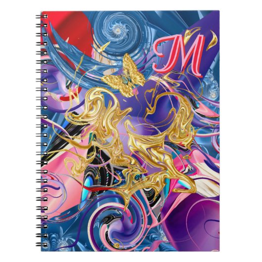 Carnet Papillon Tourbillon Or Rose Monogramme Liquide Abs (Devant)