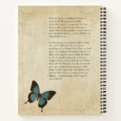 Carnet Papillon Ulysse Bleu Électrique (Dos)