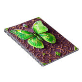Carnet Papillon vert en optique 3D (Côté Droit)